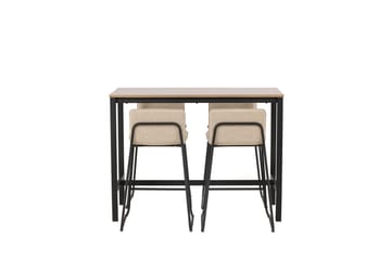 Rektangulär matgrupp Venture Home Beige Valnöt 4st - Møbler - Bord