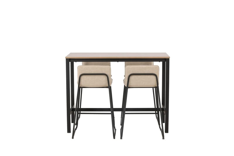 Rektangulär matgrupp Venture Home Beige Valnöt 4st - Møbler - Bord