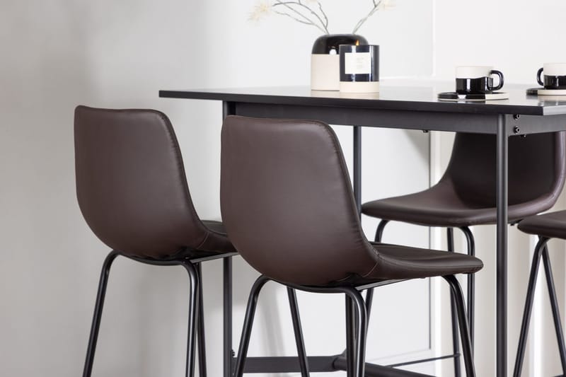 Rektangulär matgrupp Venture Home Brun Svart 4st - Møbler - Bord