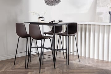 Rektangulär matgrupp Venture Home Brun Svart 4st - Møbler - Bord