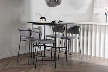 Rektangulär matgrupp Venture Home Grå Svart 4st - Møbler - Bord