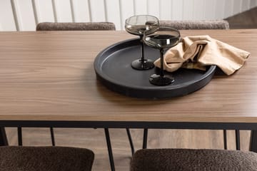 Rektangulär matgrupp Venture Home Mörkgrå Valnöt 4st - Mørkegrå, valnøtt - Møbler - Bord