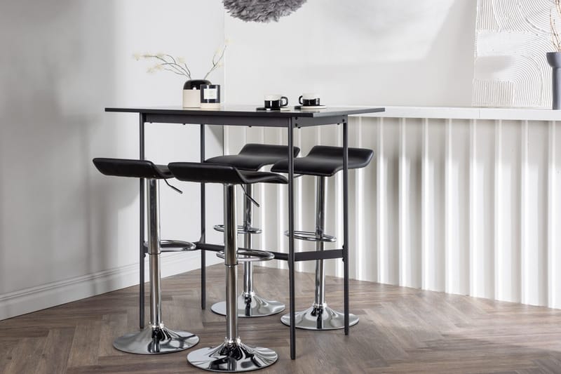 Rektangulär matgrupp Venture Home Svart Svart 4st