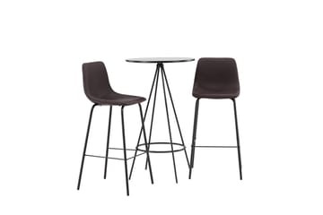 Rund matgrupp Venture Home Brun Svart 2st - Møbler - Bord