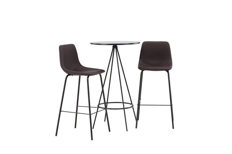 Rund matgrupp Venture Home Brun Svart 2st - Møbler - Bord