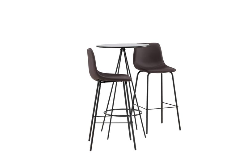 Rund matgrupp Venture Home Brun Svart 2st - Møbler - Bord