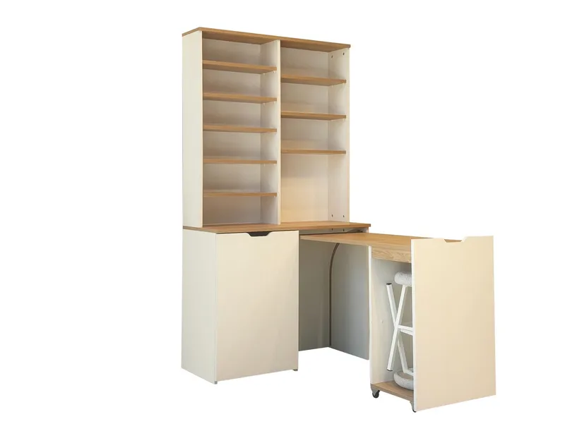 Salongbord- og krakksett (3 deler) Homitis Flexa (100 x 190 x 45 cm) Eik krem, undefined