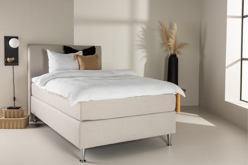 Toledo Sengepakke Kontinentalseng 120x200 cm - Beige - Møbler - Senger - Komplett sengepakke