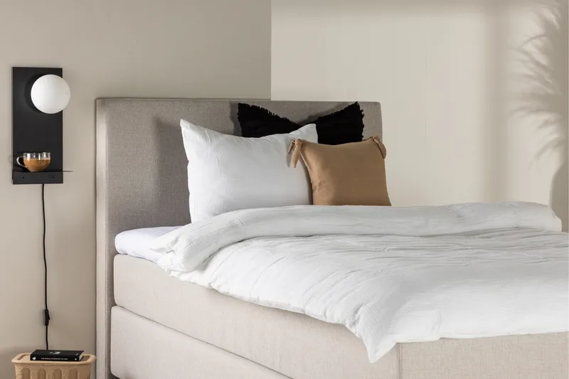 Toledo Sengepakke Kontinentalseng 120x200 cm - Beige - Møbler - Senger - Komplett sengepakke