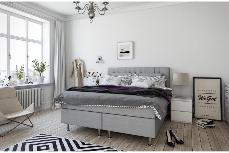 Superior Lux 5-sone 160X200 cm lys grå - Møbler - Senger - Familieseng