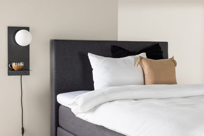 Toledo Sengepakke Kontinentalseng 120x200 cm - Mørk grå - Møbler - Senger - Komplett sengepakke