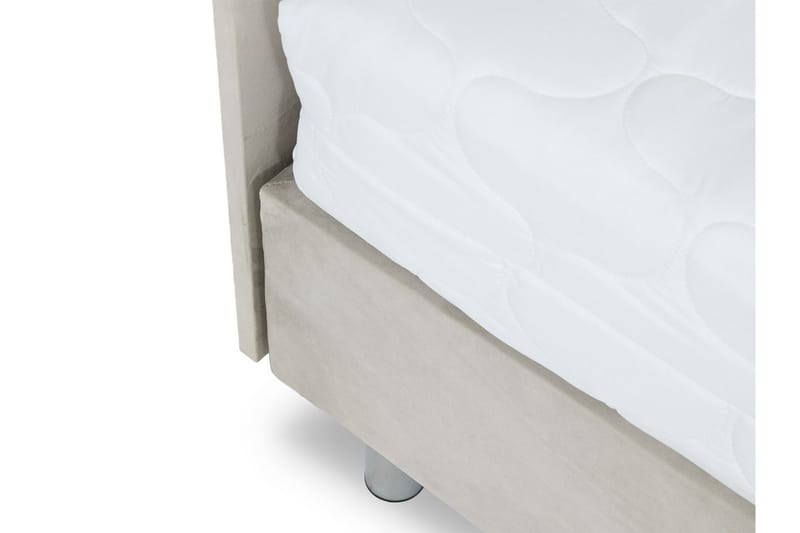 Adeliza Kontinentalseng 120x200 cm+Panel 60 cm - Grå - Komplett sengepakke