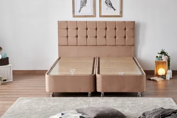 Adilen Kontinentalseng 150x200 cm - Lysebrun - Møbler - Senger - Komplett sengepakke