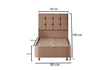 Adilen Kontinentalseng 90x190 cm - Lysebrun - Møbler - Senger - Komplett sengepakke