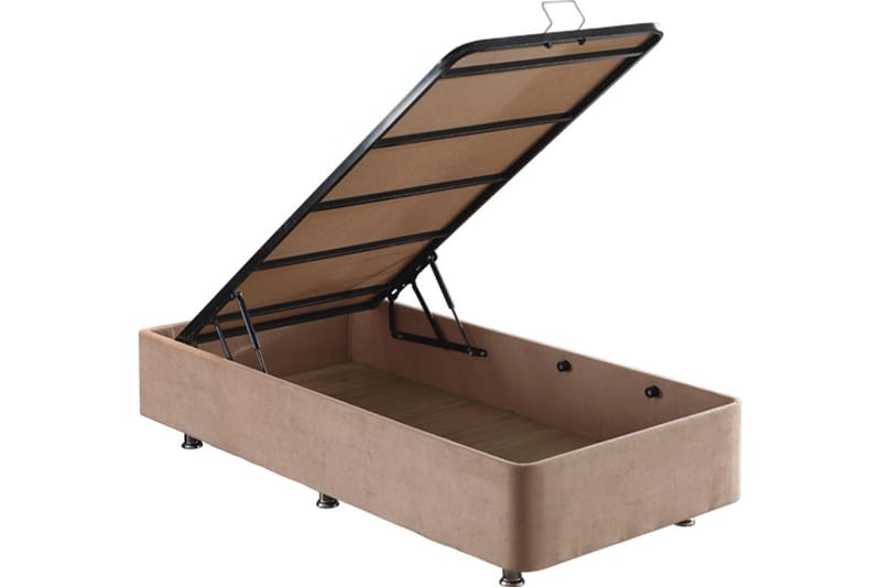 Adilen Kontinentalseng 90x200 cm - Lysebrun - Møbler - Senger - Komplett sengepakke