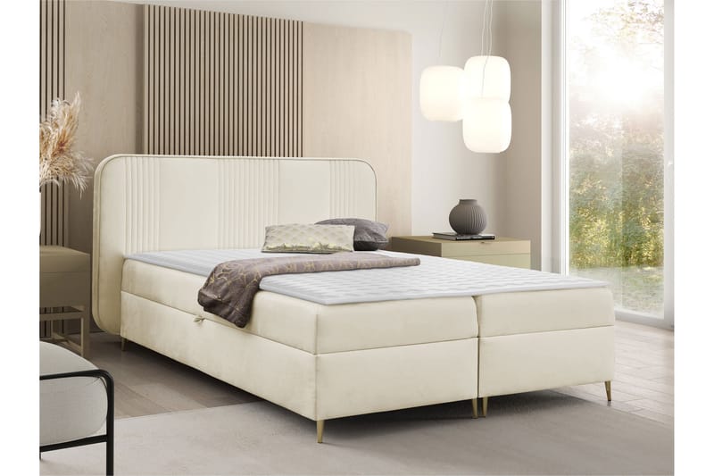 Alani Sengpakke Kontinentalseng 120x200 cm - Beige - Møbler - Senger - Komplett sengepakke