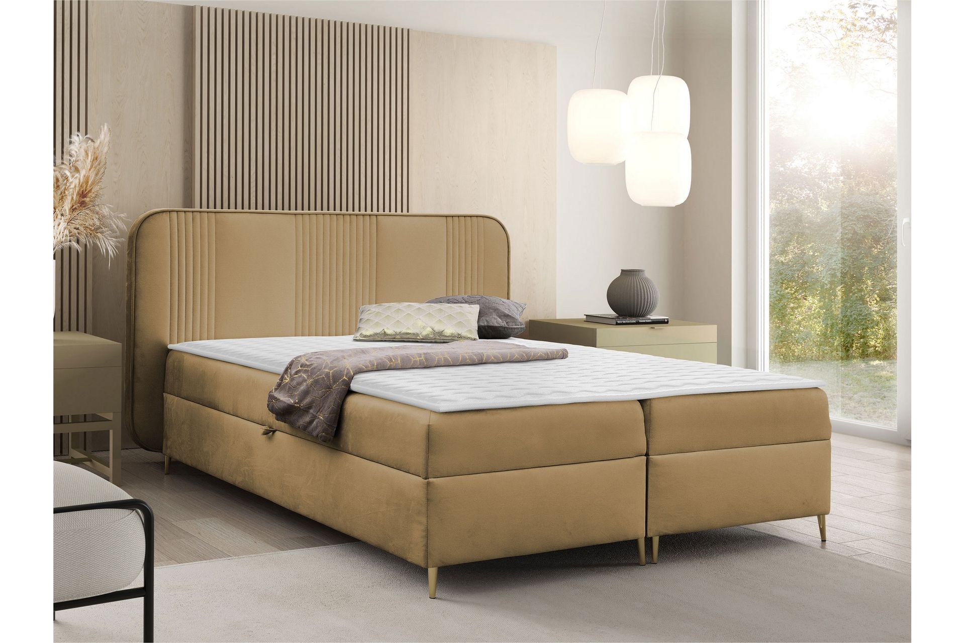 Alani Sengpakke Kontinentalseng 140x200 cm - Brun - Møbler - Senger - Komplett sengepakke