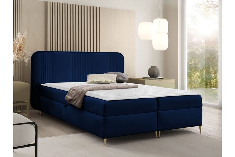 Alani Sengpakke Kontinentalseng 160x200 cm - Blå - Møbler - Senger - Komplett sengepakke