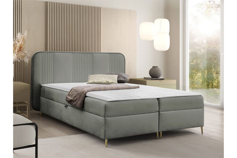 Alani Sengpakke Kontinentalseng 180x200 cm - Grå - Møbler - Senger - Komplett sengepakke