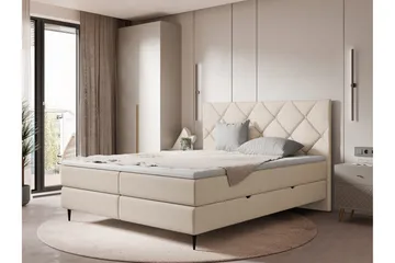 Alasia Sengpakke Kontinentalseng 160x200 cm - Beige - Møbler - Senger - Komplett sengepakke
