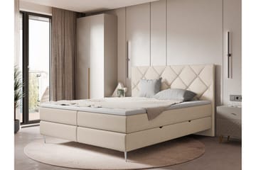 Alasia Sengpakke Kontinentalseng 160x200 cm - Beige - Møbler - Senger - Komplett sengepakke