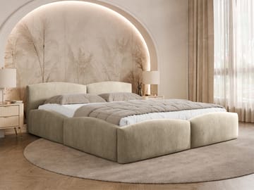 Aldrosen sengeramme med oppbevaring 140x200 cm - beige - Møbler - Senger - Sengeramme & sengestamme