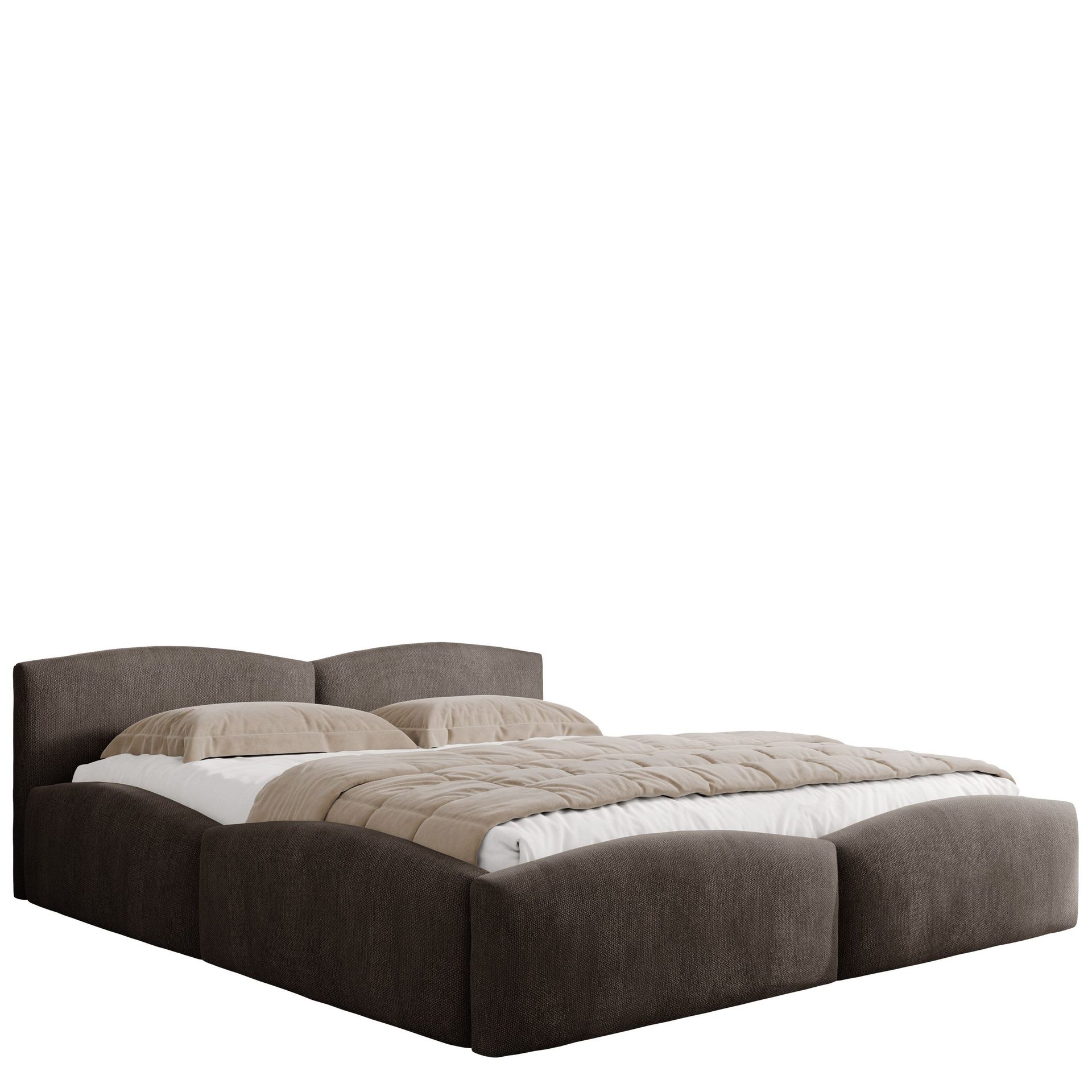 Aldrosen sengeramme med oppbevaring 140x200 cm - brun