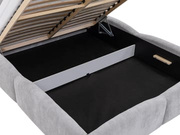 Aldrosen sengeramme med oppbevaring 180x200 cm - beige - Møbler - Senger - Sengeramme & sengestamme