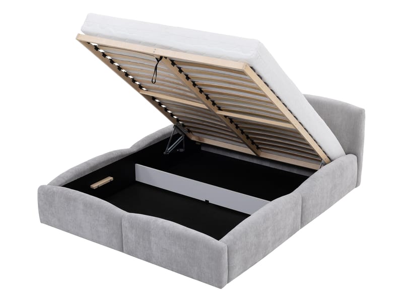 Aldrosen sengeramme med oppbevaring 180x200 cm - brun - Møbler - Senger - Sengeramme & sengestamme