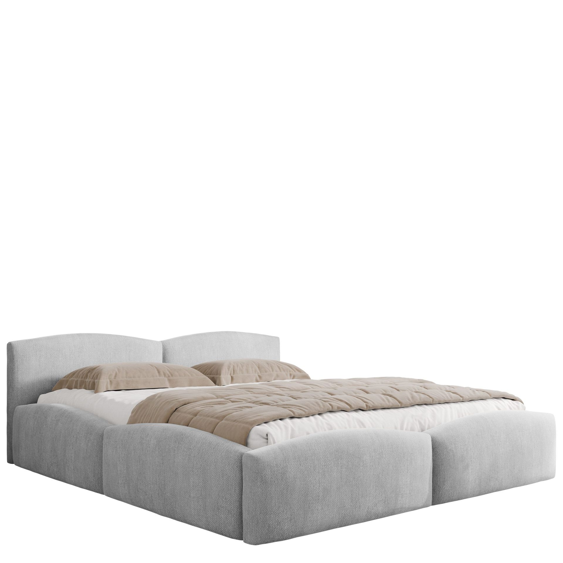 Aldrosen sengeramme med oppbevaring 180x200 cm - grå