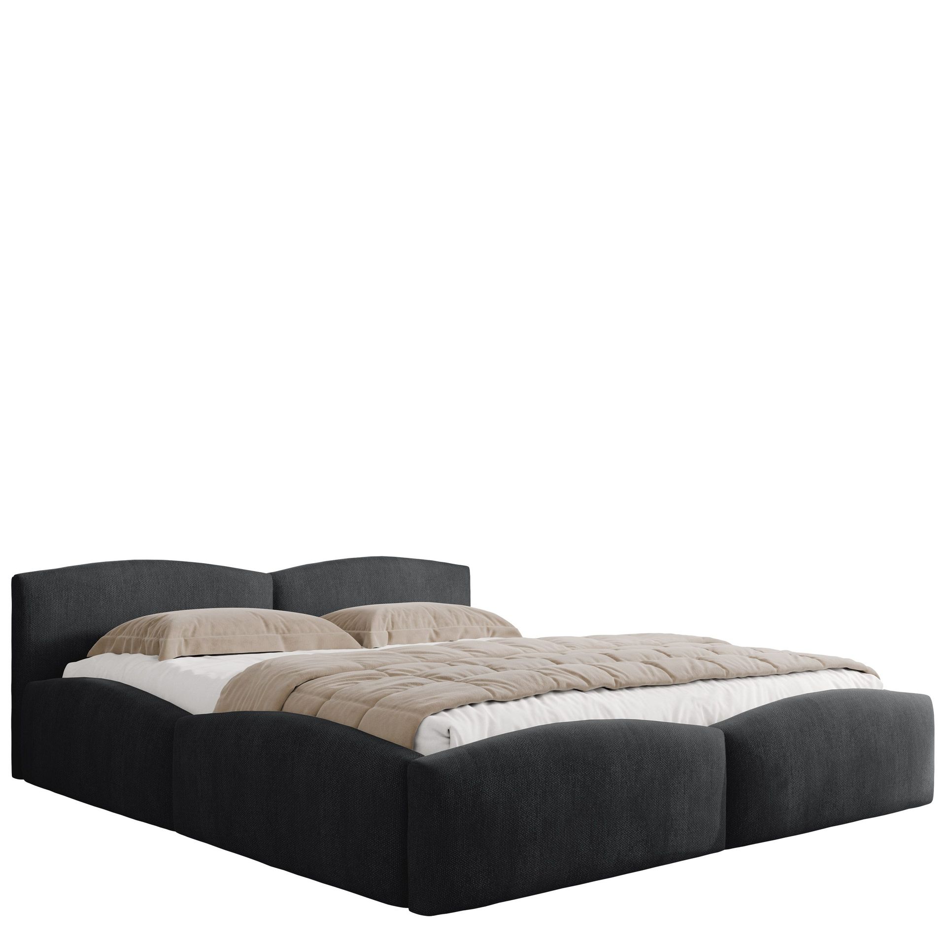 Aldrosen sengeramme med oppbevaring 180x200 cm - svart