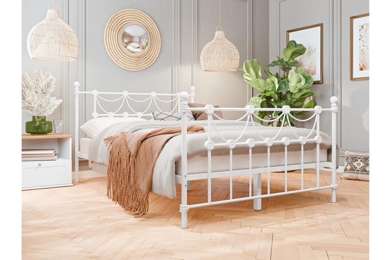Alexa Sengeramme 120x200 cm - Hvit - Møbler - Senger - Sengeramme & sengestamme