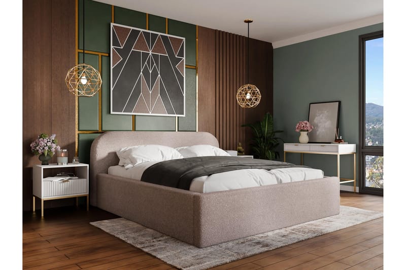 Alfiya Sengeramme 140x200 cm - Rosa - Møbler - Senger - Sengeramme & sengestamme