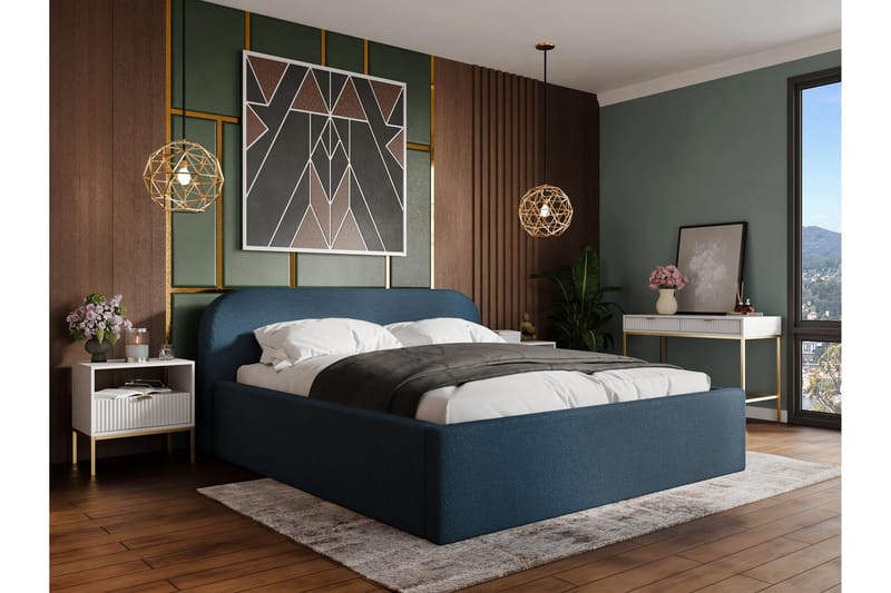 Alfiya Sengeramme 180x200 cm - Blå - Møbler - Senger - Sengeramme & sengestamme