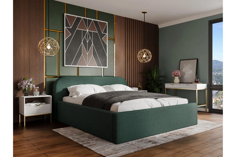 Alfiya Sengeramme 180x200 cm - Grønn - Møbler - Senger - Sengeramme & sengestamme