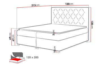 Alida Sengpakke Kontinentalseng 120x200 cm - Grønn - Møbler - Senger - Komplett sengepakke