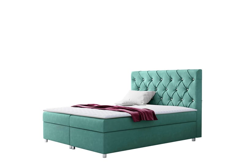 Alida Sengpakke Kontinentalseng 140x200 cm - Turkis - Møbler - Senger - Komplett sengepakke