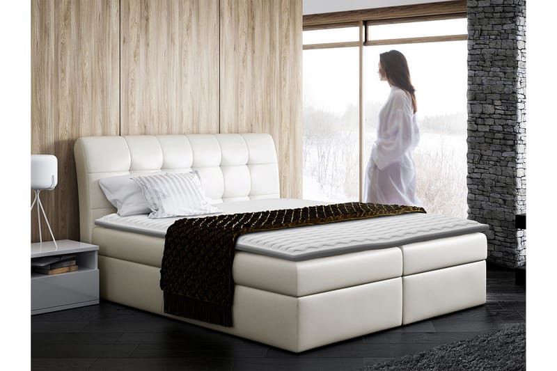 Alvik kontinentalseng 200x200 - Beige - Møbler - Senger - Kontinentalsenger