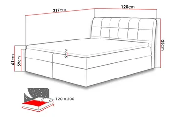 Alvik Sengpakke Kontinentalseng 120x200 cm - Svart - Møbler - Senger - Komplett sengepakke