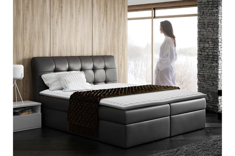 Alvik Sengpakke Kontinentalseng 140x200 cm - Svart - Møbler - Senger - Komplett sengepakke