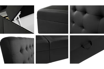 Alvik Sengpakke Kontinentalseng 160x200 cm - Svart - Møbler - Senger - Komplett sengepakke
