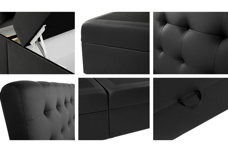 Alvik Sengpakke Kontinentalseng 160x200 cm - Svart - Møbler - Senger - Komplett sengepakke