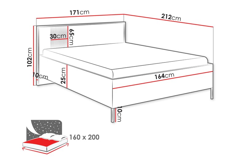 Amelus Sengeramme 160x200 cm - Cashmere - Møbler - Senger - Sengeramme & sengestamme