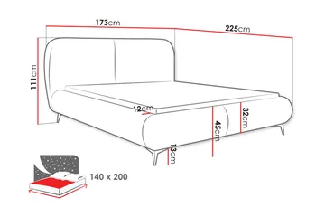 Arondel Oppbevaringsseng - Grå - Møbler - Senger - Sengeramme & sengestamme