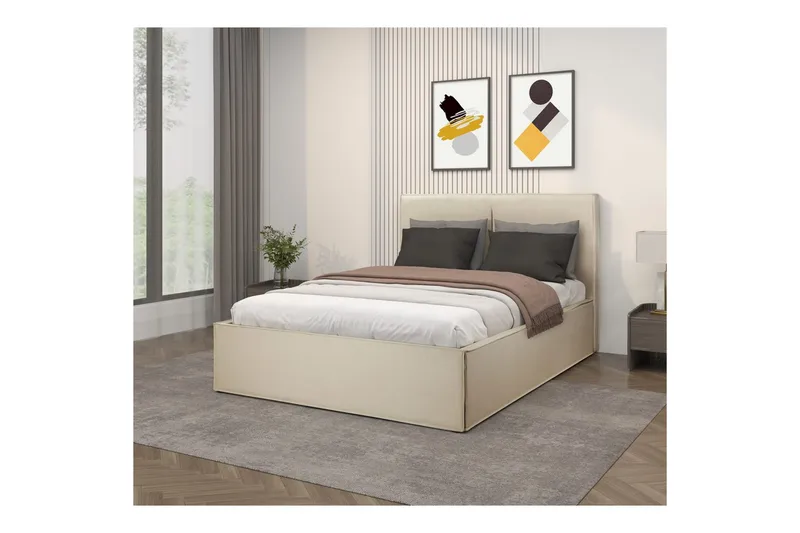 Avignon Sengramme 140x200 cm - Hvit - Møbler - Senger - Sengeramme & sengestamme