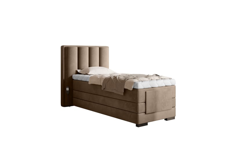 Banti Justerbar Kontinentalseng 90x200 cm - Beige - Regulerbar seng
