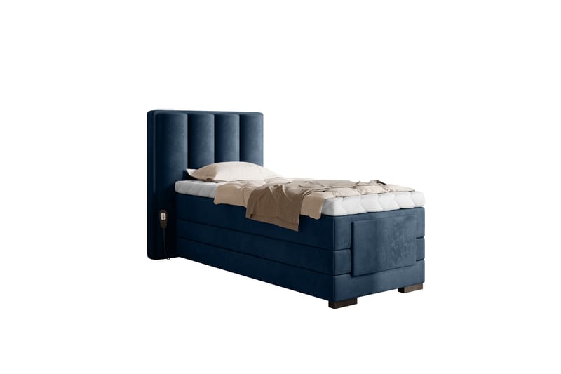 Banti Justerbar Kontinentalseng 90x200 cm - Blå - Regulerbar seng