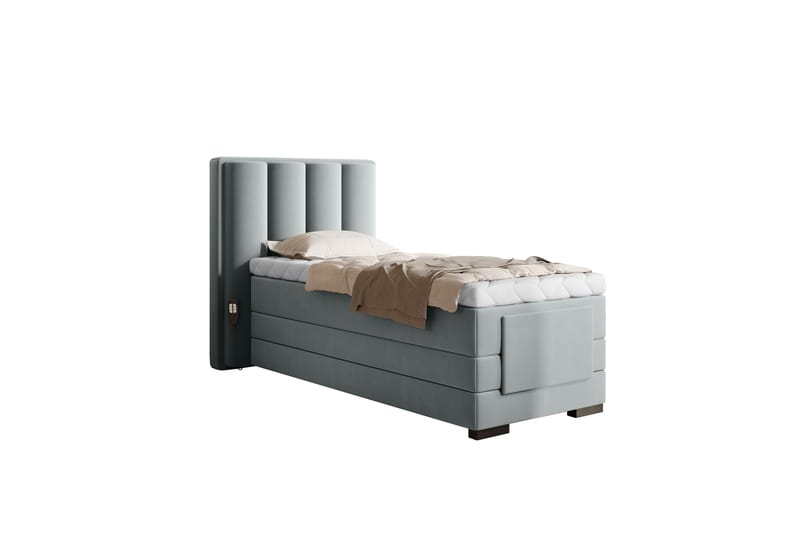Banti Justerbar Kontinentalseng 90x200 cm - Grå - Regulerbar seng
