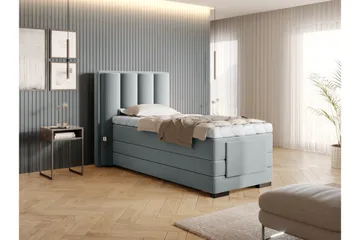 Banti Justerbar Kontinentalseng 90x200 cm - Grå - Møbler - Senger - Enkeltsenger
