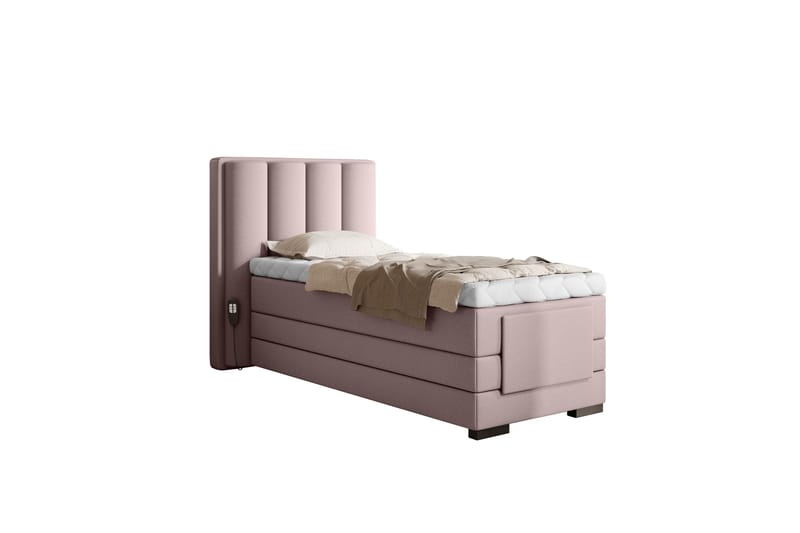 Banti Justerbar Kontinentalseng 90x200 cm - Rosa - Regulerbar seng